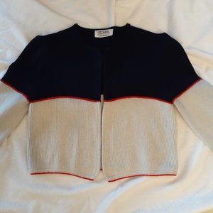 St. John For Saks Fifth Avenue Blue White Sweater size M
